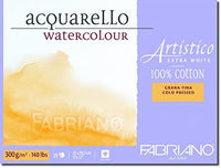 Fabriano Artistico 140 lb Cold Press 20 hojas Bloque 9x12" - Blanco tradicional - Arteztik
