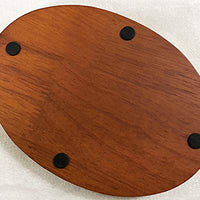 Luna Bean - Base de madera para plataforma, acabado semibrillante, para kits de fundición, placa de madera maciza, circular redonda de 6.0 in - Arteztik