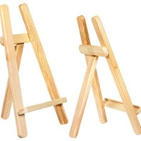 Caballete de madera de pino natural de 16.9 in de alto, soporte de trípode portátil, soporte de mesa, soporte para lienzo de hasta 13.8 in de alto, 2 unidades - Arteztik