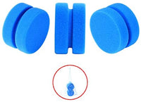 Esponja aplicadora de pintura completa con bolsa de almacenamiento de malla para colgar en seco, azul de doble capa circular 3.15 pulgadas (2 unidades) (rojo) - Arteztik
