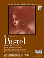 Strathmore 400 Series Pastel Pad, colores surtidos, 18.0 x 24.0 in pegamento, 24 hojas - Arteztik
