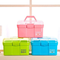 Kinsorcai Caja de almacenamiento de plástico de 11.0 in con bandeja extraíble, organizador multiusos y estuche de almacenamiento para arte y cosméticos (verde) - Arteztik
