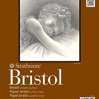 Strathmore 400 Series Bristol, 2 capas lisas, cinta de 18.0 x 24.0 in, 15 hojas - Arteztik