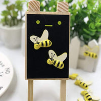 SUPVOX - Abeja de madera autoadhesivo para manualidades, álbumes de recortes, decoración de fiestas, 50 unidades - Arteztik
