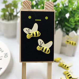 SUPVOX - Abeja de madera autoadhesivo para manualidades, álbumes de recortes, decoración de fiestas, 50 unidades - Arteztik