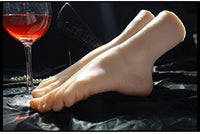 Pie de maniquí de silicona para mujer, 1 par de zapatos de sandalias con diseño de calcetines - Arteztik
