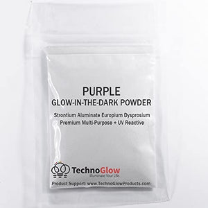 Polvo de pigmento reactivo Purple Glow in the Dark & UV - 1.06 oz - Arteztik