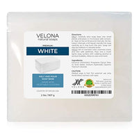 Velona - Base de jabón para derretir y verter de 2 libras de color blanco | Libre de SLS/SLES | Barras naturales para el mejor resultado para hacer jabón - Arteztik
