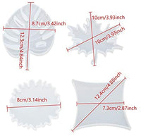 Juego de 4 moldes de silicona para posavasos, incluye molde redondo de hoja de arce tropical de rombo para resina epoxi para manualidades, proyectos de artesanía, decoración del hogar - Arteztik
