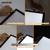 GAOMON GB4 caja de luz y guante de 2 dedos, almohadilla de luz ultradelgada de 5 milímetros, placa de rastreo de arte USB para copia de boceto y trabajo manual - Arteztik