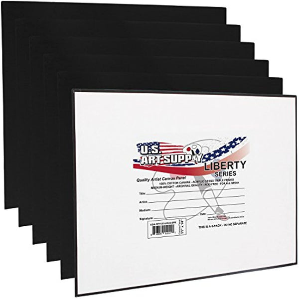 US Art Supply paneles de lienzo libres de ácido de calidad de artista profesional de 11 x 14 pulgadas, paquete de 12 (1 caja completa de 12 lienzos individuales) - Arteztik