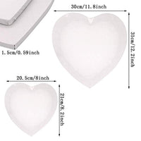 Lienzo estirado en forma de corazón de algodón tablero de pintura blanco blanco marco arte arte arte arte conjunto conjunto de 2 (20/11.8 in) para pintura acrílica vertir pintura al óleo artista medios - Arteztik
