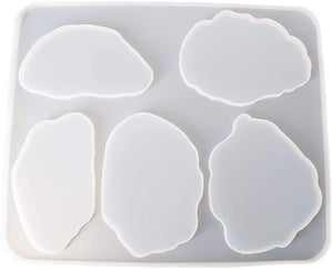 ONGHSD - Moldes de resina epoxi para posavasos grandes para moldes de silicona irregulares para hacer posavasos, cuencos, decoración del hogar - Arteztik