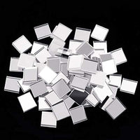 SATINIOR - Mini cristal cuadrado autoadhesivo, para manualidades, accesorios de bricolaje, espejos, mosaicos (0.197 x 0.197 in, 1200 unidades) - Arteztik
