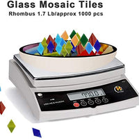 Yisau - Juego de azulejos de mosaico de vidrio para manualidades (1000 unidades, para decoración del hogar o manualidades de mosaico de bricolaje (rombo) - Arteztik
