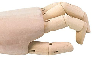HSOMiD - Figura de mano de madera flexible para hombre, modelo de mano derecha, modelo de mano derecha, para dibujo de dibujo, pintura en casa, oficina, escritorio (12.0 in) - Arteztik