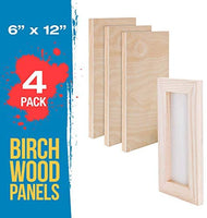 U.S. Art Supply - Tableros de madera de abedul de 7.9 x 15.7 in para paneles de pintura, cuna de 0.7 in de profundidad (paquete de 3) - Lienzo de pared de madera para artistas - Pintura para manualidades mixtas, acrílico, aceite, acuarela, encáustico - Arteztik
