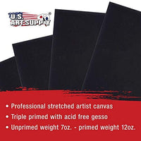 US Art Supply 11 x 14 inch Calidad Profesional sin ácidos Perfil lona 6-Pack – 3/4 12 onza PRIMED Gesso – (1 Full Caso de 6 Individuales Lienzos) - Arteztik
