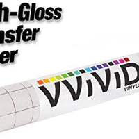 Alto Brillo Transferencia de vinilo transparente rollo de papel autoadhesiva W/Red respaldo 6" X 5 ft 3 mil - Arteztik