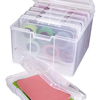 ArtBin 6947ZZ - Organizador de fotos y manualidades, caja grande con [5] cajas de almacenamiento de plástico en el interior, transparente, 5 unidades - Arteztik