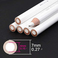 2 Pcs White Sketch Charcoal Pencils -Professional Hight Quality Sketch Highlight White Charcoal Wooden Pencils for Artist Drawing, Sketching, Blending - Arteztik
