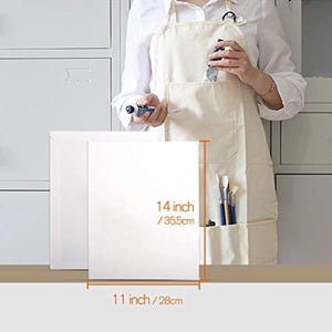HappyHapi Paneles de lona de 18 unidades, 11 x 14 pulgadas en blanco para pintura, tableros de lona de calidad profesional sin ácidos, 100% algodón con núcleo de tablero reciclado - Arteztik