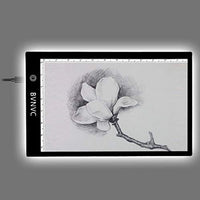 30 W tamaño A4 ultra fino portátil trazador blanco LED Artcraft Tracing Pad caja de luz de tres etapas atenuación, alto brillo para 5D DIY diamante pintura artistas dibujo dibujo dibujo animación, escala en pulgadas - Arteztik
