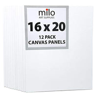 Milo - Tableros de lienzo para pintura (16.0 x 20.0 in, 12 unidades) - Arteztik
