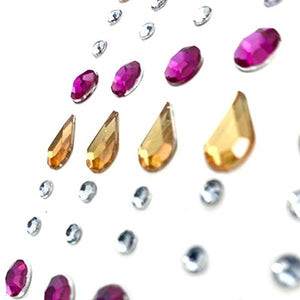 Besecraft - 120 pegatinas autoadhesivas, gemas de diamantes de imitación, gemas de cristal, adornos para arte de gemas, manualidades, cuerpo, uñas, etc. - Arteztik