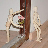 Maniquí de madera de artista para dibujar dibujar figura de dibujo modelo de ayuda humana figura artista dibujar pintura modelo maniquí articulado muñeca, 5 pulgadas, color madera - Arteztik