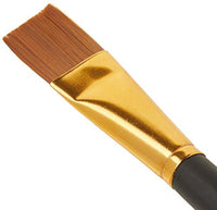 FolkArt 50559 - Juego de brochas de nailon (3 unidades), diseño de cuadros, color marrón - Arteztik
