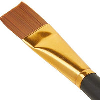 FolkArt 50559 - Juego de brochas de nailon (3 unidades), diseño de cuadros, color marrón - Arteztik