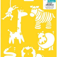 Delta Creative Stencil Mania Stencils, 7 por 10 pulgadas, SM97-0790 animales salvajes - Arteztik