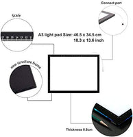 HomeCraftology - Almohadilla de luz para pintura de diamantes, tamaño A4, ultradelgada de segunda generación, placa de trazado con luz ajustable con alimentación USB, con accesorios para manualidades (actualización) - Arteztik

