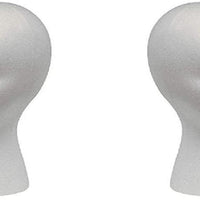 2 de espuma de poliestireno maniquí Cabeza con rostro femenino - Arteztik