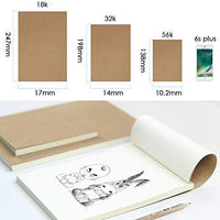 HelloCreate - Cuaderno de bocetos en blanco con tapa de papel kraft, 80 hojas para animación y creación de dibujos animados, Papel, 18k, 1unidad - Arteztik