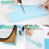 KENICUT PU transferencia de calor adhesivo rollo de vinilo 100.1 x 11.5 ft para camiseta DIY (azul) - Arteztik