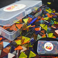 Lanyani 1050 piezas de azulejos de mosaico de vidrio de formas mixtas para manualidades, piezas de vidrieras coloridas para proyectos de mosaico - Arteztik