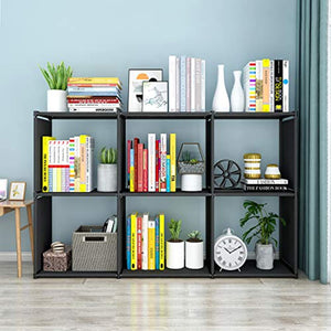 Suoernuo - Estantería de almacenamiento para libros, 6 cubos, almacenamiento en armario, estante para salón, dormitorio, oficina, estanterías para libros, ropa, juguetes, zapatos, artes - Arteztik