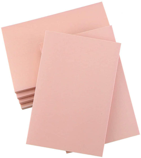 Oopsu - Lote de 6 bloques de goma para sellos de goma, color rosa pálido, para sellos, manualidades y proyectos de manualidades - Arteztik