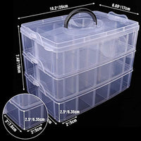 SGHUO Caja de almacenamiento apilable de 3 niveles con 30 compartimentos, caja organizadora de plástico para artes y manualidades, juguetes, cuentas de fusibles, cintas Washi - Arteztik
