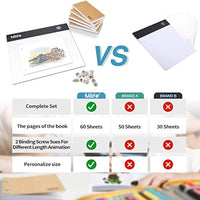 Mlife Flip Book Kit – Caja de luz LED A5 para dibujo y trazado y 300 hojas de papel de animación con tornillos de encuadernación para Flip Books A5 Flipbook Kit - Arteztik