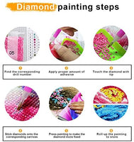 Kit completo de pintura de diamante para adultos y niños, con piedras redondas de perforación completa, para decoración de pared del hogar (11.8 x 15.7 in) - Arteztik
