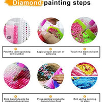 Kit completo de pintura de diamante para adultos y niños, con piedras redondas de perforación completa, para decoración de pared del hogar (11.8 x 15.7 in) - Arteztik