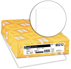 Neenah Exact Vellum Bristol papel para tarjetas, 250 hojas, 67 libras, blanco, brillo 94 - Arteztik