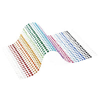 SANC 900 piezas 0.118 in 0.157 in 0.197 in Multicolor Bling Rhinestone pegatina hoja gema diamante autoadhesivo - Arteztik
