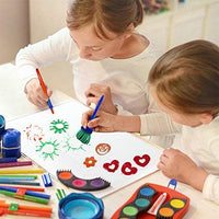 Lumsburry 59 esponjas de aprendizaje temprano para niños, kit de mini pinceles de pintura con 26 alfabetos ingleses, herramientas de dibujo (con delantal y caja) - Arteztik
