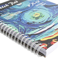 CONDA - Cuaderno de bocetos de 8.1 x 11.4 in, 100 hojas (3.53 oz/m²), encuadernado en espiral, papel de dibujo duradero sin ácido para dibujar pintura - Arteztik