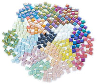 Baldosas de mosaico de cristal de colores mixtos BestTeam, 200 piezas/bolsa de azulejos cuadrados de mosaico de vidrio para bricolaje, manualidades, proveedor de cristal láser, mosaico, azulejo creativo (mezcla de colores) - Arteztik

