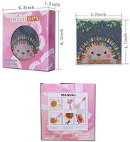 LAN WHALE Easy 5D Kit de pintura de diamante para niños, kit completo de pintura por número con marco de madera - Panda 6 x 6 pulgadas (rosa) - Arteztik
